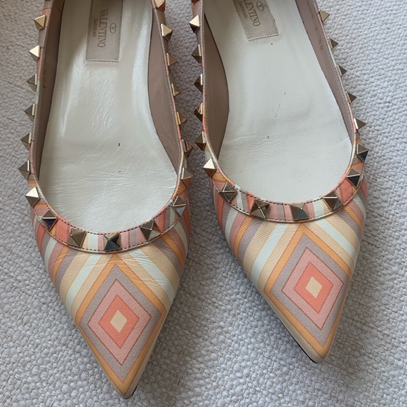 Valentino Rockstud Patterned Flats - Picture 6 of 13